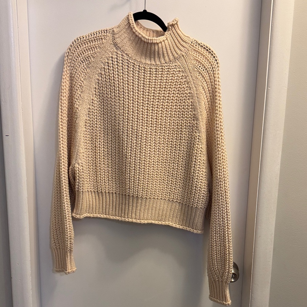 Brave Soul Beige Cowl Neck Sweater
